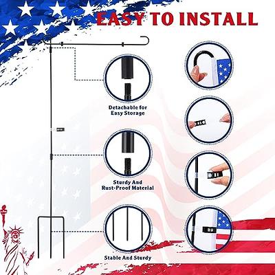 Therwen 12 Pack Garden Flag Stand 36.2 x 16.5 Yard Flag Holder