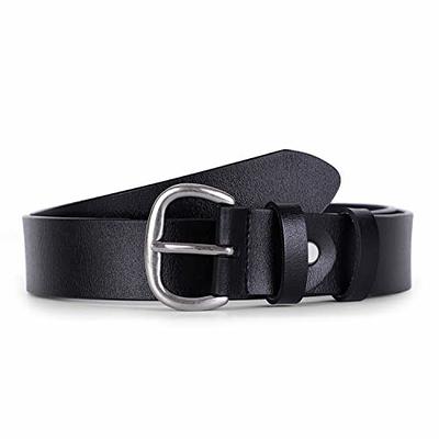 JASGOOD Women's Leather Jeans Belt Waist Casual Belt for Pants