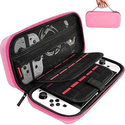 Orzly Carry Case Compatible with Nintendo Switch and New Switch OLED  Console - Black Protective Hard Portable Travel Carry Case Shell Pouch with  Pockets for Accessories and Games