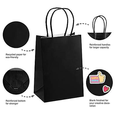 MESHA Paper Gift Bags 5.25x3.75x8 50Pcs Small Paper Gift Bags with Handles  Bulk,Black Paper Bags for Small Business,Kraft Bags,Retail Shopping Bags,Birthday  Wedding Party Favor Bags - Yahoo Shopping