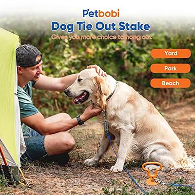 Petbobi Dog Runner for Yard 50FT, Dog Tie Out Cable for Camping