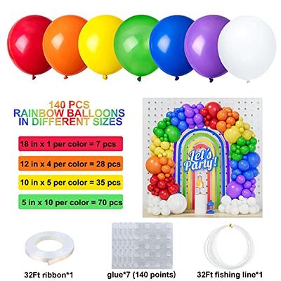 Rainbow Birthday Party Decorations, Rainbow Party Supplies, Bright