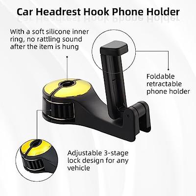 Ziciner 2 PCS Car Seat Hooks for Purses and Bags with Phone Holder