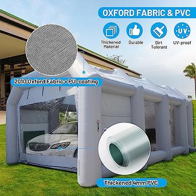 iucui Portable Inflatable Paint Booth 30X20X13Ft with Blowers(1150W+350W),  Inflatable Spray Paint Booth Tent with Tool Room - Yahoo Shopping