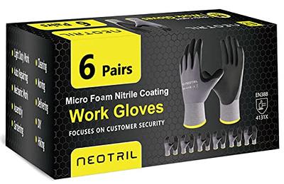 NEOTRIL Safety Work Gloves MicroFoam Nitrile Coated-3 Pairs