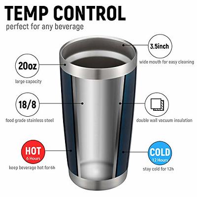 MEWAY 20oz Stainless Steel Tumblers 4 Pack Bulk ,Vacuum Insulated Coffee Cup with Lid ,Double Wall Powder Coated Travel Mug Gift,Thermal Cups Keep