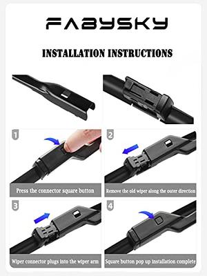 直売販促品 Beam Blade Wipers Set for 2007 Mazda 3 Replacement Set