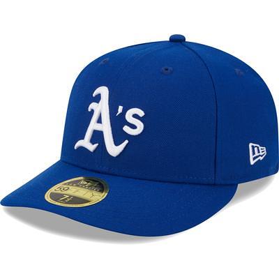 Men's New Era Royal Oakland Athletics White Logo Low Profile