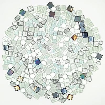 50pcs Mixed Color Mosaic Tiles Shine Stained Glass Bulk Assorted Shapes  Glitter Crystal for DIY Art Crafts Home Decoration