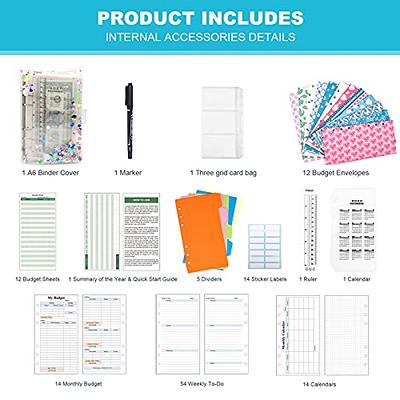 2022 A6 Plan Binder Inside Page Zipper Envelope Cash Envelope