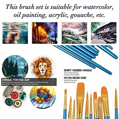 Paint Brush Set, 4 Pack 40 Pcs Paint Brushes for Acrylic Painting