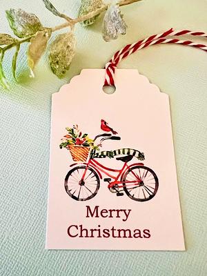 Jumbo Gift Tags With String - Christmas Cookie Tags, Fun Watercolor Holiday  Label - Yahoo Shopping