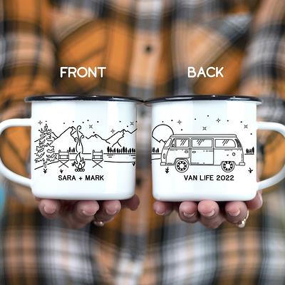 Custom Camping Mug, Insulated Mug, Adventure Mug, Hiking Camp Mugs, Metal  Coffee Mugs, Campfire Mug, Couples Coffee Gift, Coffee Gift 