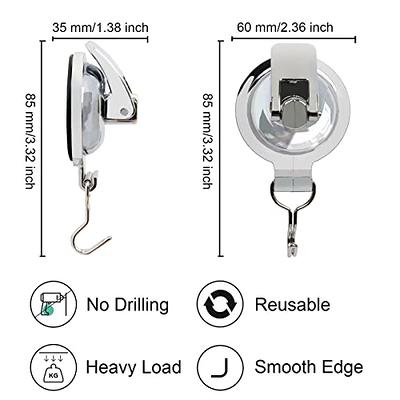 DGYB Suction Cup Hooks for Shower Set of 2 Towel Hooks for Bathrooms Sus 304 Stainless Steel Matte Black Shower Hooks for Loofah 15 lb Bathroom