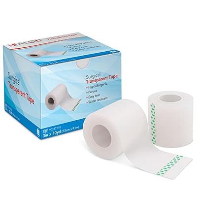  Paper Medical First Aid Surgical Tape 1 x 10 Yards [Pack of 6  Rolls] Lightweight Breathable Microporous Self Adhesive Latex Free  Hypoallergenic Bandage and Wound Dressing Tape : Health & Household