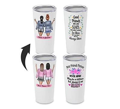 Bestie insulated tumblers, Friendship tumbler with lid and straw, Best -  Best Custom