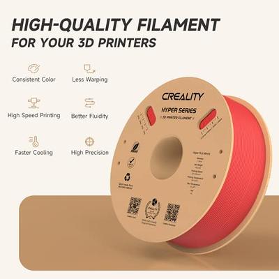 Official Creality PLA Filament 1.75mm, Hyper PLA High Speed 30-600mm/s 3D  Printer Filament PLA, 1KG(2.2lbs) Spool Red PLA, Dimensional Accuracy  +/-0.02mm, Fit Most FDM 3D Printers - Yahoo Shopping