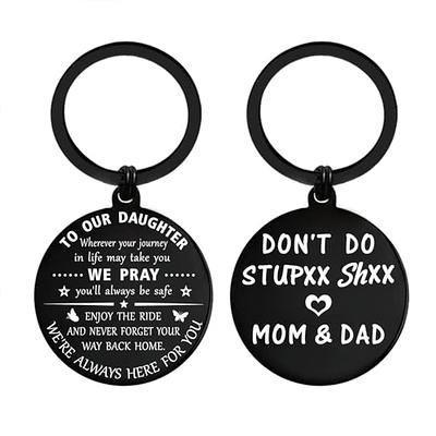 Don't Do Stupid Shit Funny Keychain Hand Stamped Key Chain for Teens  Birthday Going To College Gift From Parents