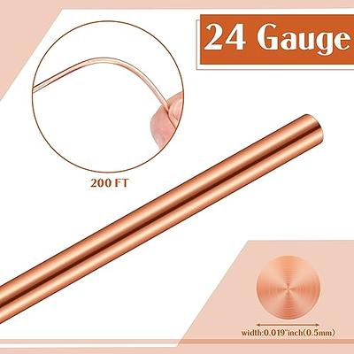  3 Rolls Total 90 Feet Jewelry Copper Wire Tarnish Resistant  Jewelry Wire Craft Wire Copper Beading Wire Flexible Beading Wire for  Jewelry Making or DIY Crafts, 0.4mm Wire