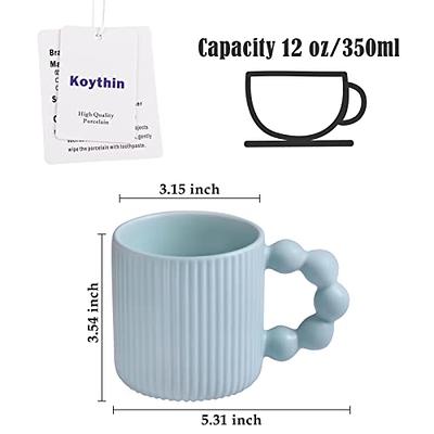Koythin Ceramic Coffee Mug with Saucer Set, Cute Creative Cup Unique  Irregular Design for Office and…See more Koythin Ceramic Coffee Mug with  Saucer