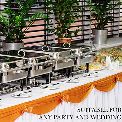 Valgus 8QT Stainless Steel Chafing Dish Buffet Chafer Set with Foldable  Frame Water Trays Food Pan Fuel Holder and Lid Food Warmers for Parties,  Banquet, Buffets, Wedding, Dining 2 Pack - Yahoo Shopping