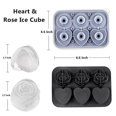 Moocorvic Rose Ice Cube Mold Silicone Ice Molds Fun Shapes Ice