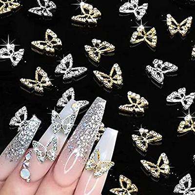 Juome Nail Charms, 30 Pcs Butterfly Nail Charms 3D Butterflies Shape Charms  for Nail Gems and Rhinestones, Nail Art Decorations Supplies (15Pcs Gold,  15Pcs Silver) - Yahoo Shopping