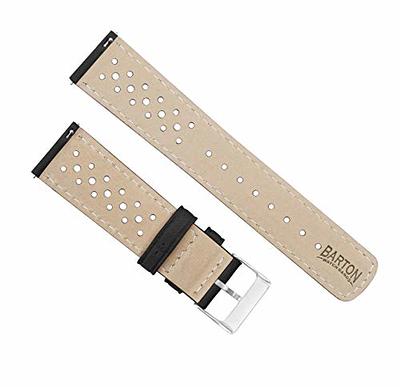 Racing Leather Straps Black 20 mm