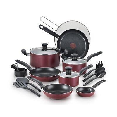 T-fal Initiatives Nonstick Aluminum Cookware Set & Cooking Utensils, 20  piece T-fal - Yahoo Shopping