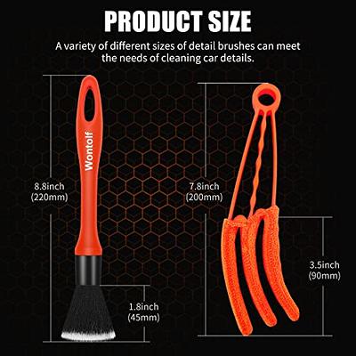 Wontolf 6pcs Auto Car Detailing Brush Set Car Interior Cleaning Kit  Includes 5 Boar Hair Car Detail Brush, 1 Air Vent Brush for Cleaning Car  Interior Exterior, Dashboard Engines Leather Wheel - Yahoo Shopping