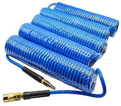 YOTOO Hybrid Air Hose 1/4-Inch by 25-Feet 300 PSI Heavy Duty, Lightweight, Kink Resistant, All-Weather Flexibility with 1/4-Inch Industrial Quick