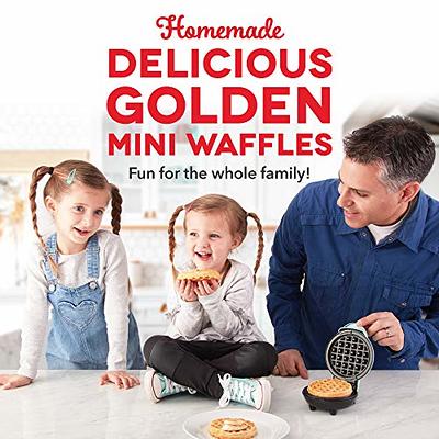 DASH DMW001RD Mini Waffle Maker in Red with Recipe Book