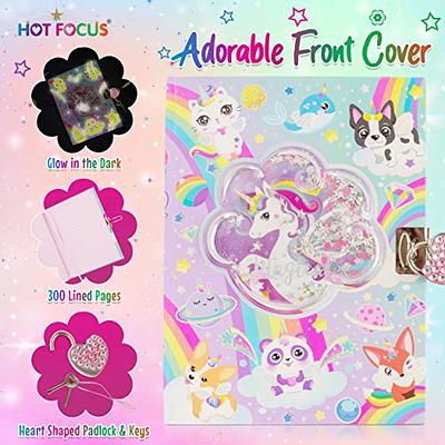 Luolizon Unicorn Diary with Lock for Girls,Girls Journal Notebook with Lock  and Keys, Diary for