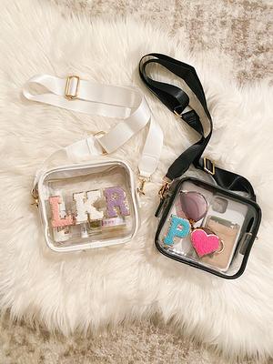 Viva Terry Clear Crossbody Bag with 2 Straps, Stadium Approved Clear Purse Bag for Concerts Sports Events Festivals Gift