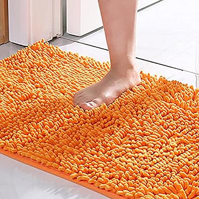 DEXI Non-Slip Bathroom Rug Water Absorbent Bath Floor Mat Soft Fluffy Floor  Mat Thick Plush Bathroom Shower Rug Doormat Entrance Mat Carpet Toilet  Bathroom Mat