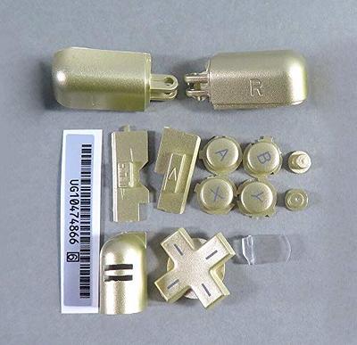 eXtremeRate Chrome Gold Glossy Custom Full Set Buttons for Gameboy Advance  SP, Replacement A B L R Button Power On Off Volume Button D-pad Key for GBA  SP Console - Console NOT