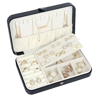 Small Travel Jewelry Case, To Go Portable Jewelry Box, Travel Jewelry  Organizer,Portable Jewellery Storage Holder for Rings Earrings Necklace,  Gifts for Girls Women with Mirror -Blue - Yahoo Shopping