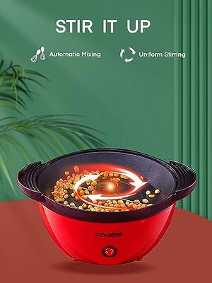 Automatic Stirring Popcorn Maker Popper, Electric Hot Oil Popcorn