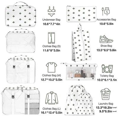 9 Set Packing Cubes for Suitcases,Packing Cubes with Shoe Bag, Cosmetics Bag,  Clothing Bag, Accessories Bags Packing Cubes for Travel Luggage Organizer  Women Men(Beige) - Yahoo Shopping