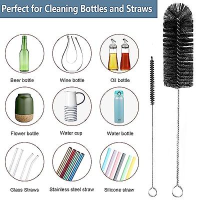 3 In 1 Baby Bottle Brush Long Handle Water Bottle Brush & Straw Cleaner Set  Flexible Multi-function for Bottles Straws Cup Cover