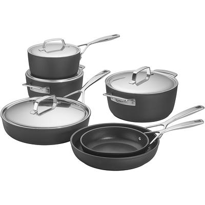 T-Fal Signature 12pc Heavy-Gauge Aluminum Nonstick Cookware Set Dark Gray -  Yahoo Shopping