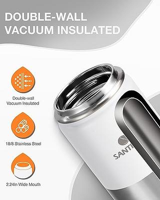 RTIC Half Gallon Jug with Handle, Vacuum Insulated Water Bottle Metal  Stainless Steel Double Wall Insulation, Thermos Flask Hot and Cold Drinks,  Sweat Proof for Travel Hiking and Camping, White 