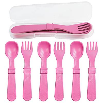 Bentgo Kids Stainless Steel Utensil Set - Reusable Fork, Spoon & Storage Case - High-Grade BPA-Free Stainless Steel, Easy-Grip Handles, Dishwasher