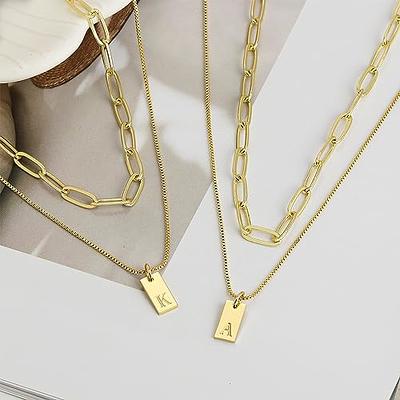 FISSEN JEWELRY Layered Initial Necklaces for Women 14K Gold Plated Letter  Necklace Dainty Gold Layering Necklaces for Women Trendy Initial Choker  Necklace Personalized Gifts for Women Girls - Yahoo Shopping