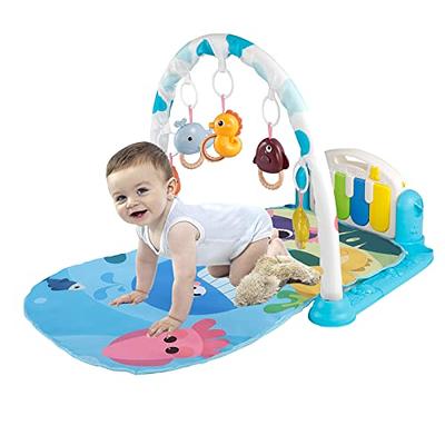 TEMI Baby Gym Toys & Activity Play Mat, Kick and Play Piano Gym Center with  Music and Lights, Electronic Learning Toys for Infants, Toddlers, Newborn