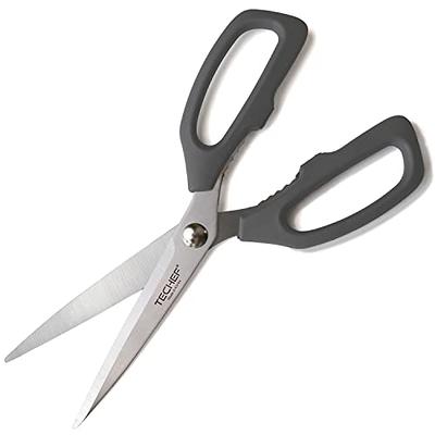 TECHEF Kitchen Shears, All Purpose Scissors, Dishwasher Safe, Heavy Duty  Meat Scissors Poultry Shears, Stainless Steel, Made in Korea (Dark Gray)