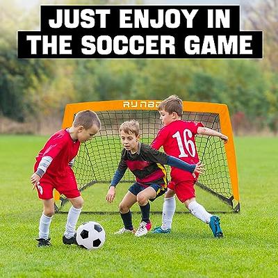  2 Pack 4' x 3' Size Portable Kid Soccer Goals for Backyard,  Indoor and Outdoor Pop Up Soccer Goals, Orange : Sports & Outdoors