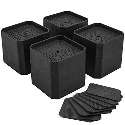 Tocawe Bed Risers 6 inch Heavy Duty 8 Pack, Furniture Risers for Sofas Oversized, Bed Furniture Risers with Non-Slip Pad Supports Up to 2200 lbs for