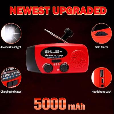 Solar Hand Crank Dynamo Radio, Emergency Hand Crank Radio, Solar Radi Power  Bank Wind Up Radio With Led Flashlight