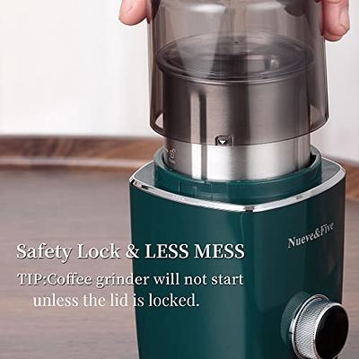 Nueve&Five Cordless Coffee Grinder With Timer, Automatic Coffee Grinder  Espresso, Adjustable Coffee Bean Grinder Electric With Removable Stainless